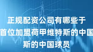正规配资公司有哪些于海是首位加盟荷甲维特斯的中国球员