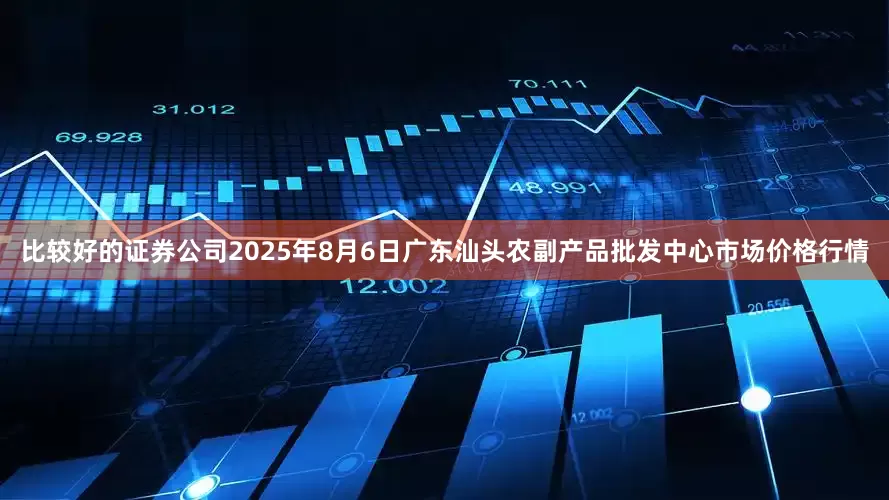 比较好的证券公司2025年8月6日广东汕头农副产品批发中心市场价格行情