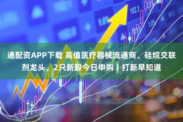 通配资APP下载 高值医疗器械流通商、硅烷交联剂龙头，2只新股今日申购丨打新早知道