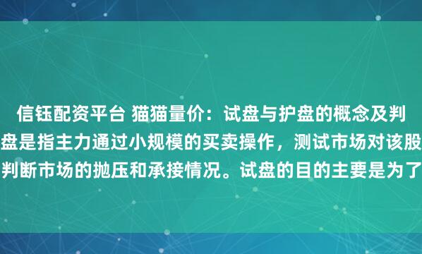 信钰配资平台 猫猫量价：试盘与护盘的概念及判断方法1.试盘的概念试盘是指主力通过小规模的买卖操作，测试市场对该股票的反应，从而判断市场的抛压和承接情况。试盘的目的主要是为了确定后续的操作策略，例如是否继续建仓...
