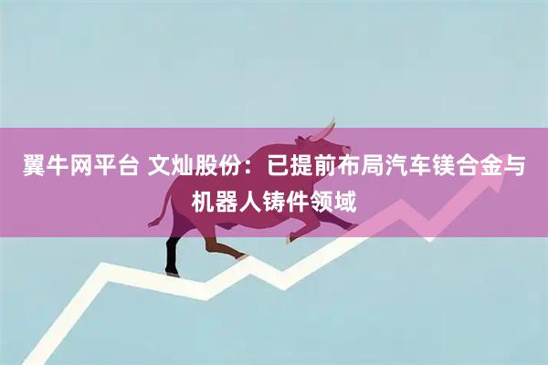 翼牛网平台 文灿股份：已提前布局汽车镁合金与机器人铸件领域